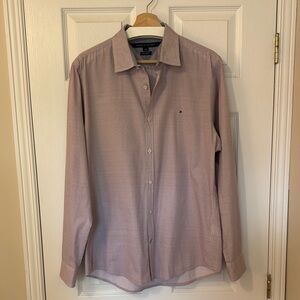 Tommy Hilfiger Red and White Casual Button Down Shirt